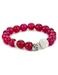 Very Me "Moscow" Semi-Precious Ruby Agate Charm Bracelet