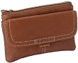 Fossil Womens Leather Coin Purse - Everyday Key Coin Purse (Color: Cognac)