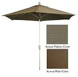 9' Push Button Tilt Patio Market Umbrella - Bronze: Taupe