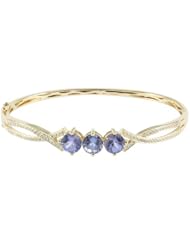 14K Exquisite Tanzanite Bangle with Diamonds (NEW ARRIVAL)