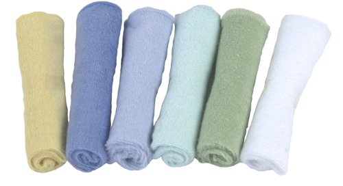 Kushies Wash Cloth 6 Pack, Boy