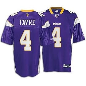 Reebok Minnesota Vikings Brett Favre Replica Team Color Jersey