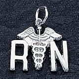 Sterling Silver Nurse Symbol Charm