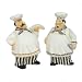 ITALIAN Bistro FAT CHEF kitchenSALT PEPPER shakers set