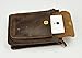 Le'aokuu Mens Genuine Leather Fanny Messenger Shoulder Satchel Waist Bag Pack (Dark Brown)