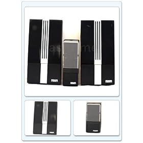 TWIN WIRELESS CORDLESS DOOR CHIME BELL DOORBELL 32 POLYPHONIC MELODIES 100M
