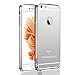 For iPhone 6 Plus Case, Roybens Luxury Metal Air Aluminum Bumper Detachable + Mirror Hard Back Case 2 in 1 Cover Ultra-Thin Frame for Apple iPhone 6 Plus(5.5) - Retail Packaging(Silver)