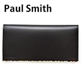 【保存箱付き】 ポールスミス Paul Smith 財布 長財布 メンズ レザー 本革 ブラック(黒)×マルチストライプ PSU056-990 [ウェア&シューズ]