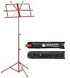 JSI Red Student Music Stand with Carry Bag