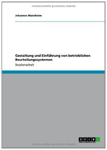 Gestaltung und Einführung von betrieblichen Beurteilungssystemen (German Edition)
