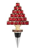 Olivia Riegel Swarovski Crystal Luxury Wine Bottle Stopper - Garnet Christmas Tree
