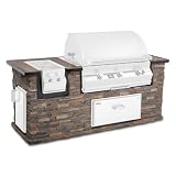 Fire magic - Fire Magic Pre-Fab Grill Islands 790 Stack Stone Base With Cocoa Granite Counter