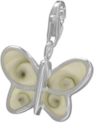 VINANI brand Germany 925 Sterling Silver Charm Pendant Butterfly Nature Shell Shiva Eye HSH
