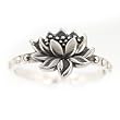 Detailed Lotus Blossom Flower Ring in Sterling Silver, Available in Sizes 6, 7, 8 and 9#7428
