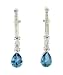 Vintage/Contemporary Dangle Sterling Silver Earrings w/Spinel & White