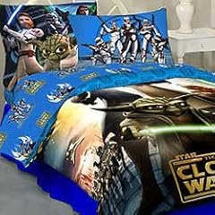 Star Wars Clone Bedding Set - Storm Troopers Comforter Sheets - Twin Bed 
