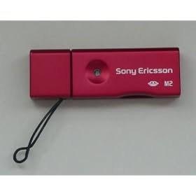 SONY M2 MICRO USB 2.0 READER - RED COLOUR - SUPPORTS M2 CARDS