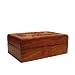 Rosewood Hand Carved Trinket Box from India, Assorted Patterns, 6x4