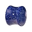 5/8" Gauge Blue Ultra Glitter Saddle Plug