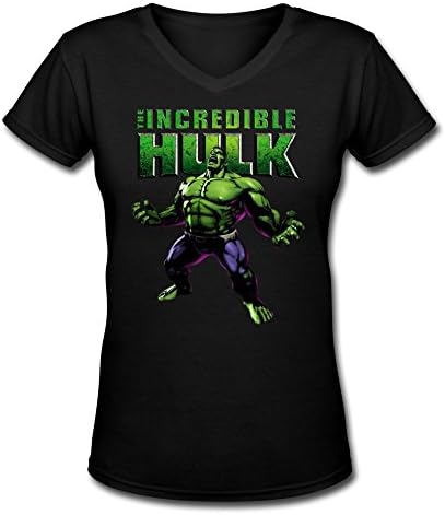 Funshirt Women's The Hulk Incredible V-Neck T-shirt Black M