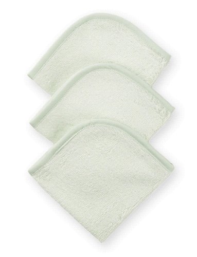 American Baby Company Cotton Terry 3 Pack Wash Cloth Set - Celery