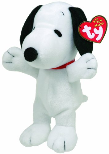 Stuffed Dog Toy:Ty Bow Wow Beanies Snoopy Bow Wow Beanie
