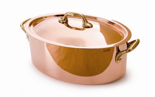 Mauviel 1.6mm 1.2 qt. Oval Stock Pot with Lid (DI)