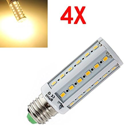 4X E27 8W Warm White 5630 SMD SinglyFire 42 LED Corn Bulbs AC 220V