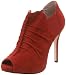 BCBGirls Women's Jardenas Ankle Boot,Red Suede,7 M US