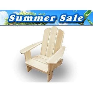Lohasrus Summer Sale - Kids Patio Chair 15007 - Non-toxic White Wash Painted Fir, for ages... by lohasrus