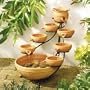 Duo Solar Cascading Fountain in Natural Terracotta