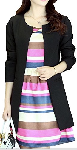 Effortless wit ノーカラージャケット レディース フォーマル に カジュアル に