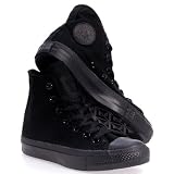 Converse Chuck Taylor All Star Hi Top Black Monochrome Canvas Shoes