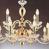 20-2631-01-00 U Chandelier in Gold and candle shaped by LEDS
