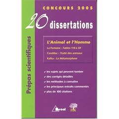 20 dissertations : L'animal et l'homme