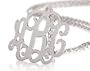 Monogram Necklace Sterling Silver Personalized Name Necklace