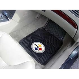 Nifty 8752 NFL-Pittsburgh Steelers Vinyl Universal Heavy Duty Fan Floor Mat