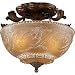 Landmark Lighting Restoration Flushes Collection Semi-Flush in Antique Golden Bronze