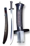 High-Carbon Steel Kung Fu Broadsword W/ Black Scabbard