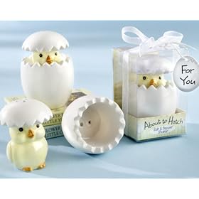  About to Hatch inch Ceramic Baby Chick Salt & Pepper Shakers - Baby Shower Gifts & Wedding Favors (Set of 48)