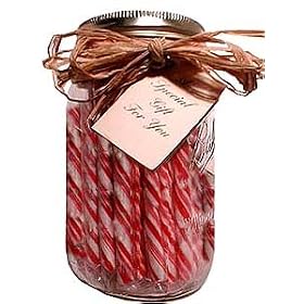 Gift Jar: Peppermint Old Fashion Candy Sticks