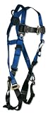 FallTech 7017 Contractor Full Body Harness with 3 D-Rings and Mating Buckle Leg Straps, Universal Fit
