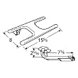 H-Shaped Twin Stainless Steel Burner with L-Shaped Venturi For Thermos Grills