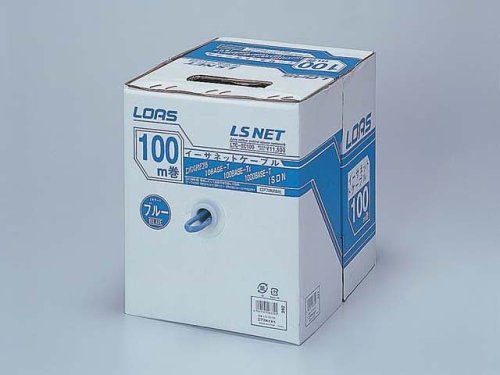 LOAS イーサネットケーブル、ストレート、300m、ブルー
