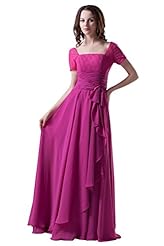 Off the Shoulder Chiffon Evening Dress/Bridesmaid Dress/Prom Dress 