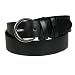 Womens Black Criss Cross Rounded Buckle 1.5 Inch Designer Fashion Belt Size Large (36)