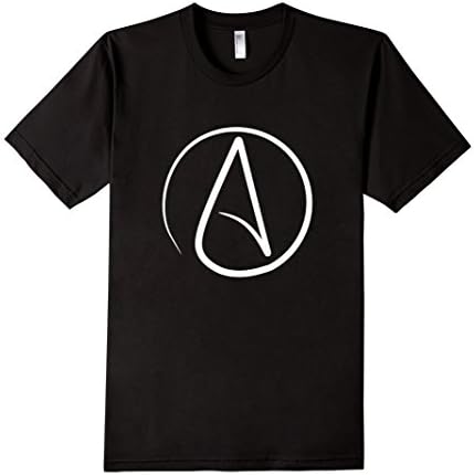Men's Atheist Atheism Logo T-Shirt 2XL Black