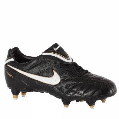 Nike Men's NIKE TIEMPO LEGEND III SG WORLD CUP SOCCER CLEATS 7.5 (BLACK/WHITE/METALLIC GOLD)