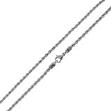 Stainless Steel Rope Chain Necklace 2.4MM (18 - 30 Avaiable)