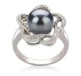 Fiona Black 9-10mm AA Freshwater Sterling Silver Pearl Ring